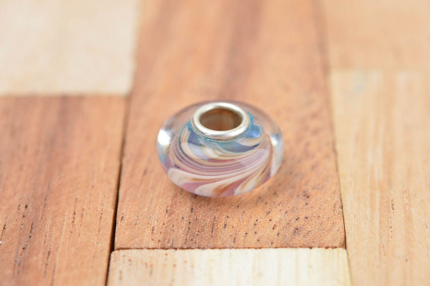 Modeschmuck Perle handgefertigt Perlen Design ungewöhnlich Glas Perle bunt foto 2
