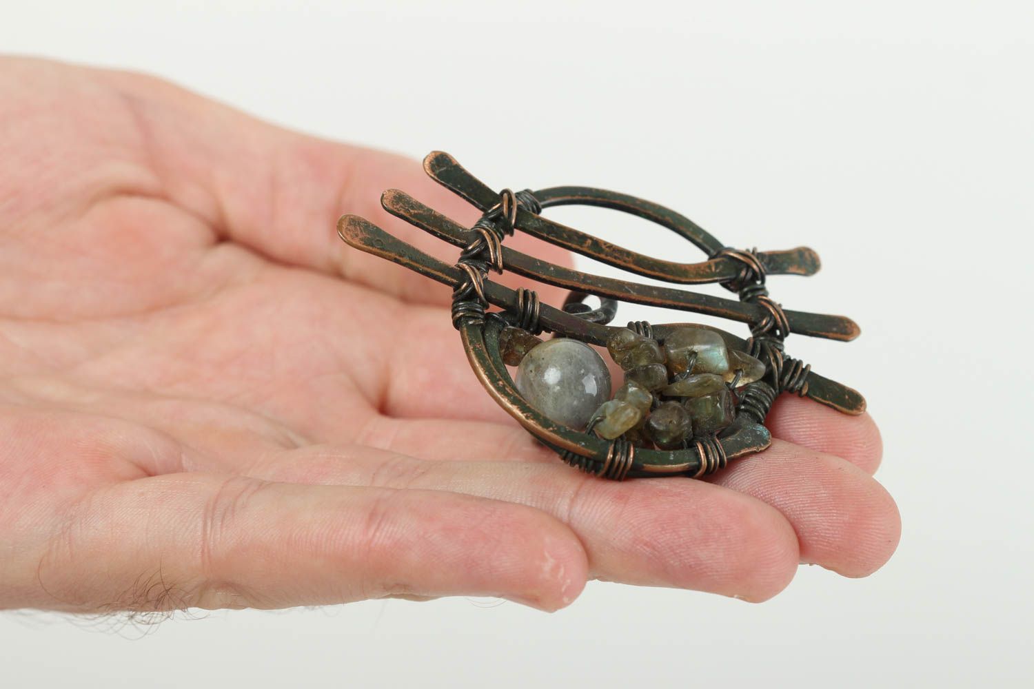 Anillo hecho a mano de cobre bisutería artesanal regalo original para mujer foto 5