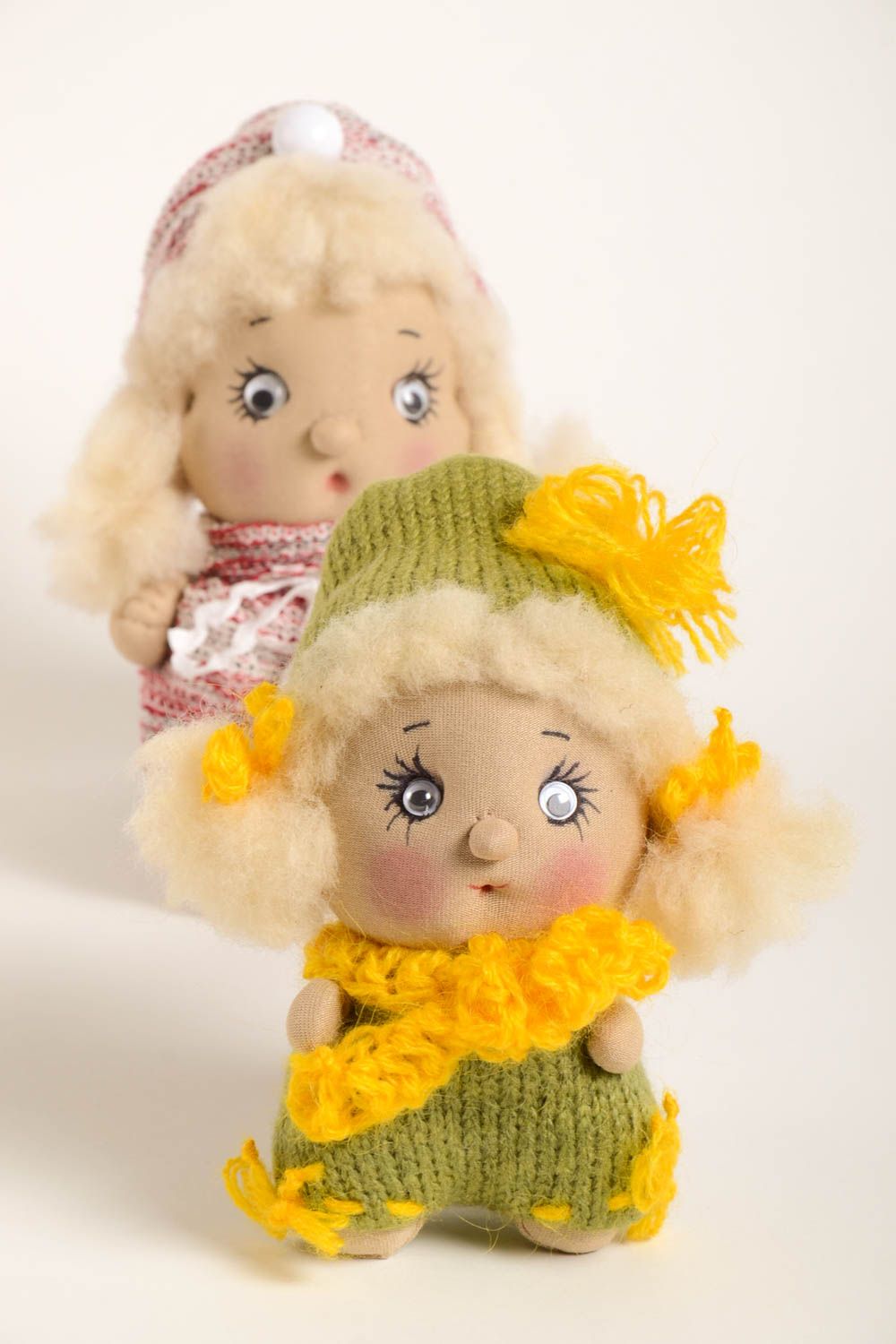 Jouets enfant Gnomes Peluches faites main en tissu Cadeau original 2 pièces photo 3