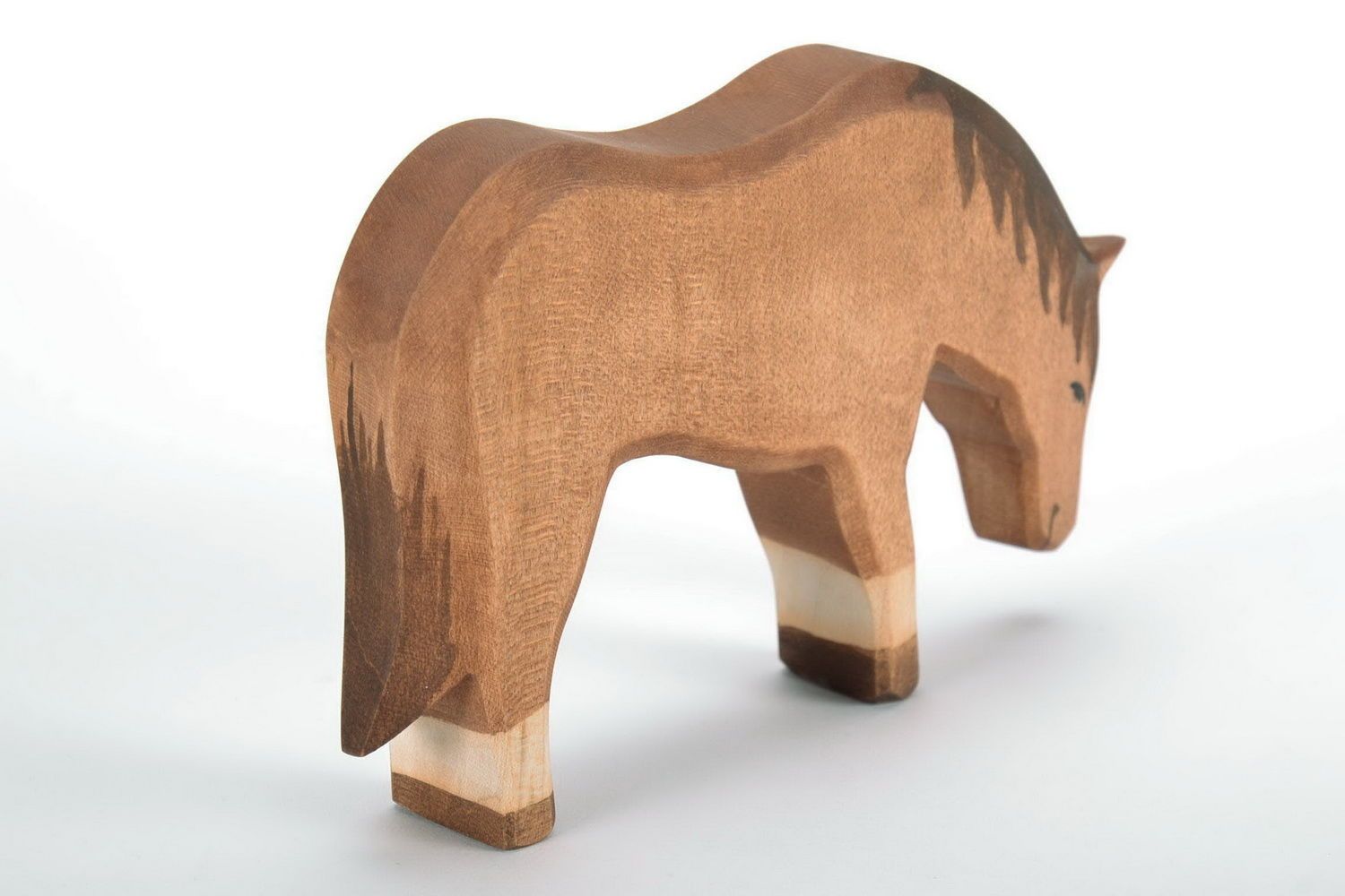 Jouet en bois décoratif Petit cheval fait main  photo 4