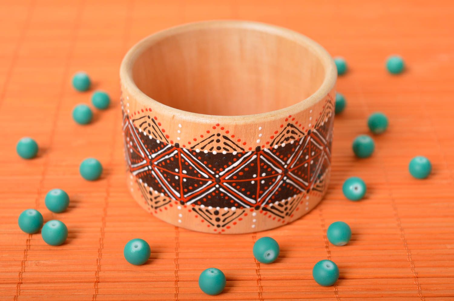 Handmade beautiful wooden bracelet cute jewelry bracelet in ethnic style photo 2