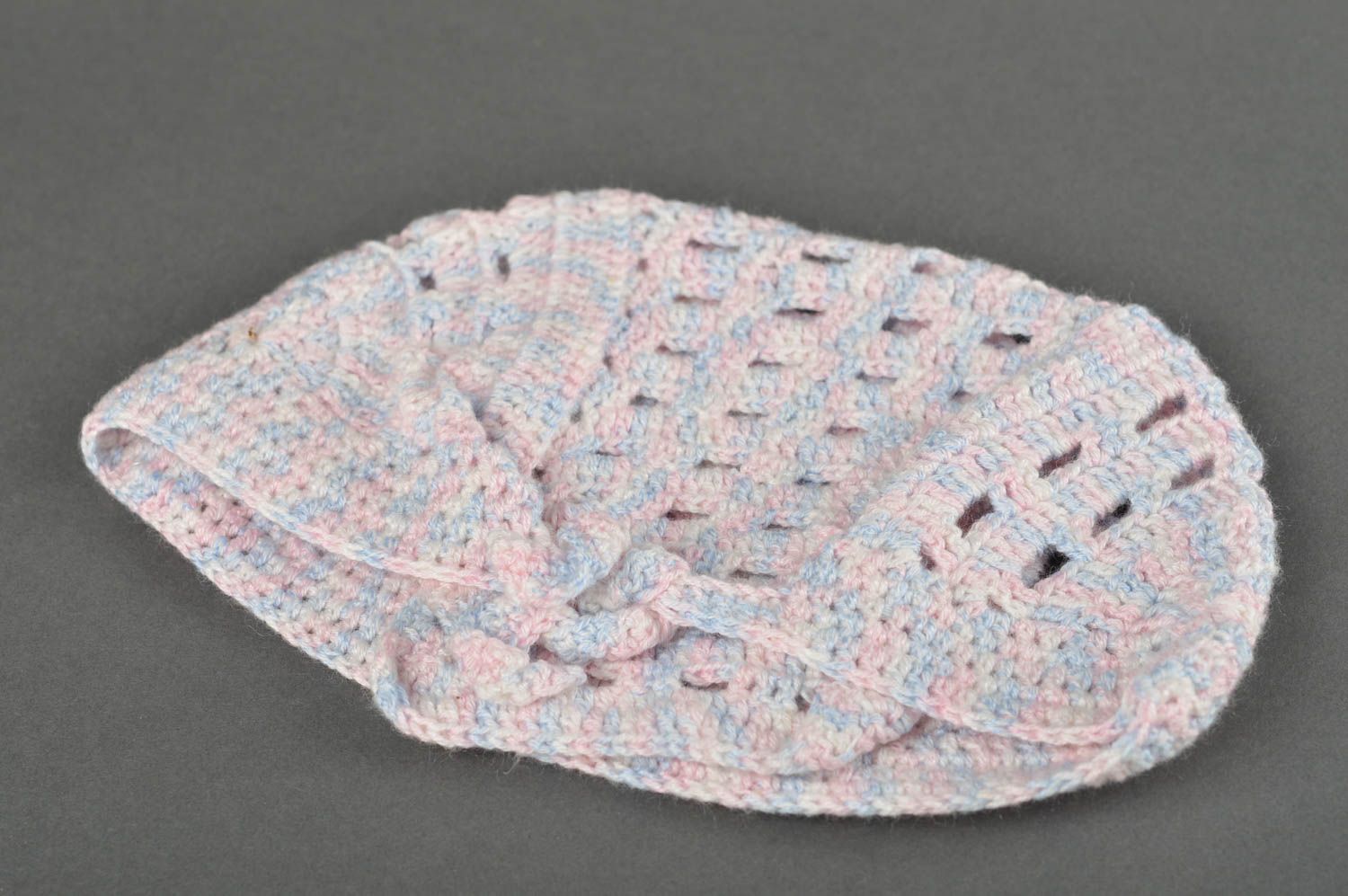 Bonnet tricot fait main Chapeau au crochet léger original Vêtement enfant photo 3