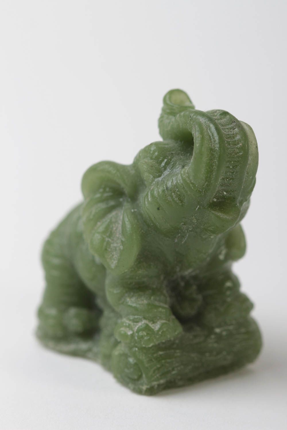 Статуэтка из полимерной смолы с росписью красителями ручной работы слон фото 3