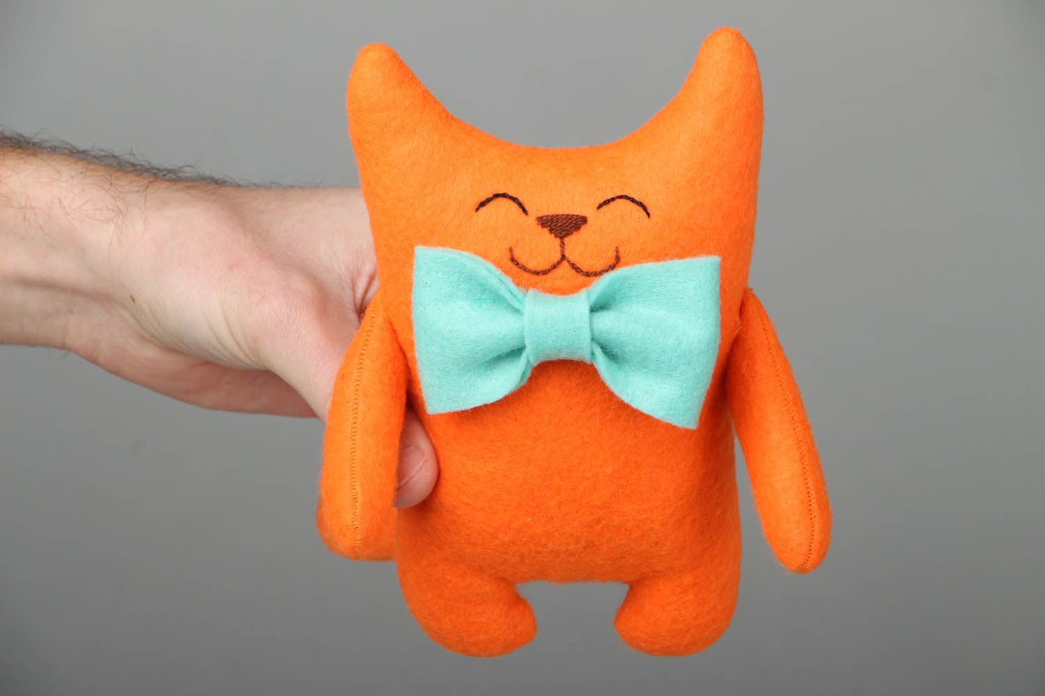 Игрушка из фетра Оранжевый кот фото 4