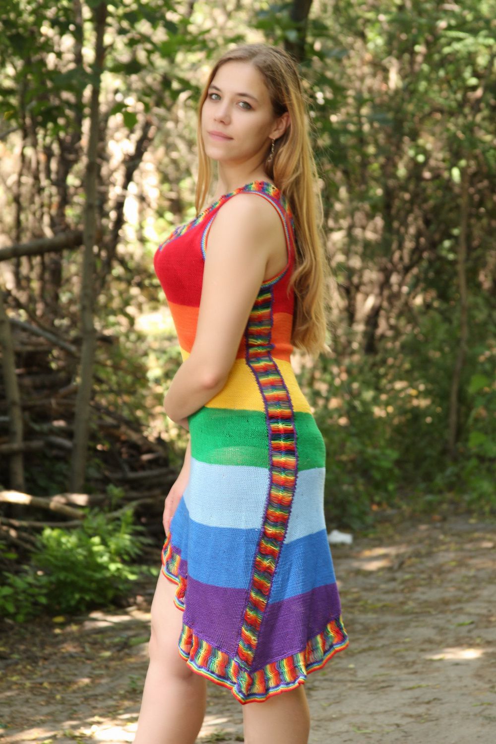 Summer dress, knitted and crocheted photo 2
