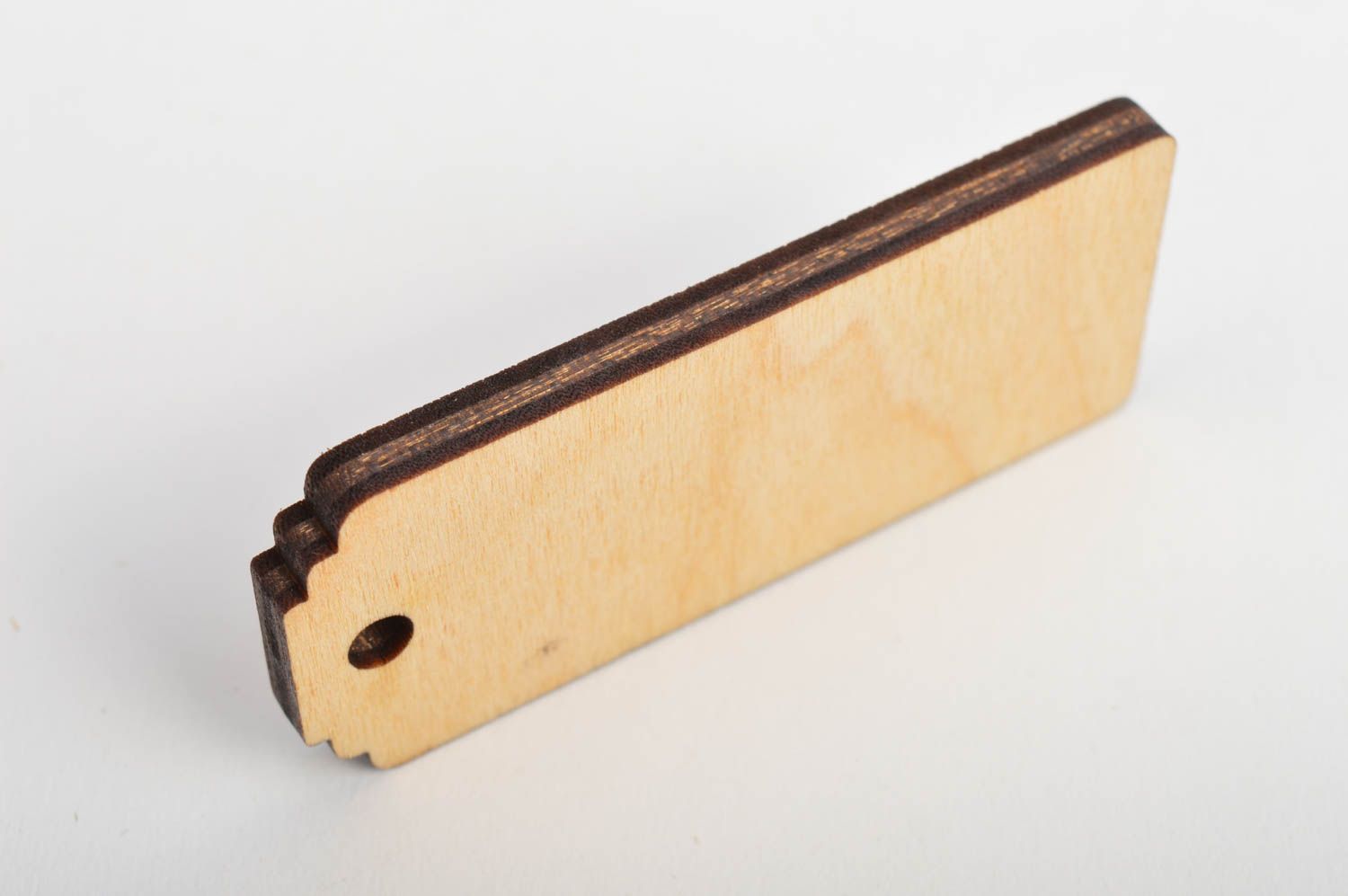 Étiquette en bois brut fait main avec inscription Hand Made pour décor   photo 4