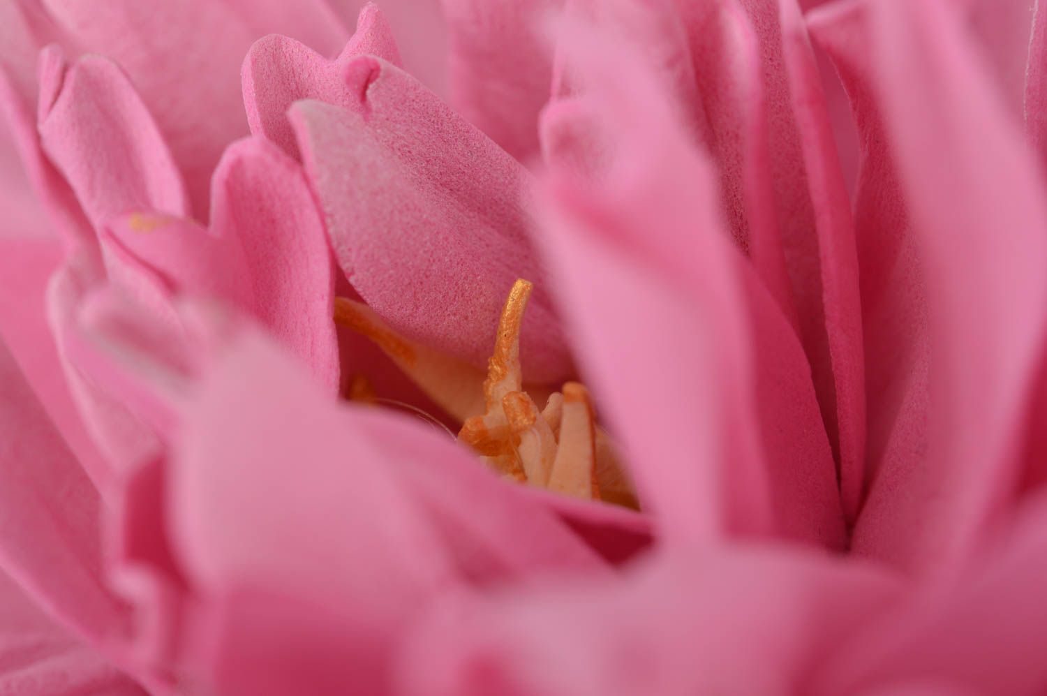 Broche barrette pivoine rose en foamiran faite main grande accessoire polyvalent photo 5