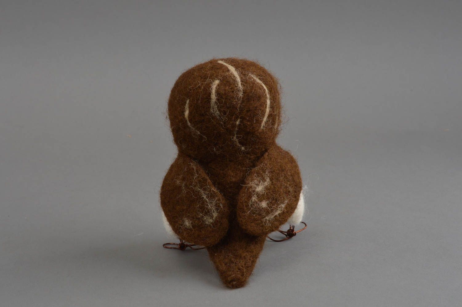 Unusual handmade felted wool toy miniature animals nursery design gift ideas photo 4