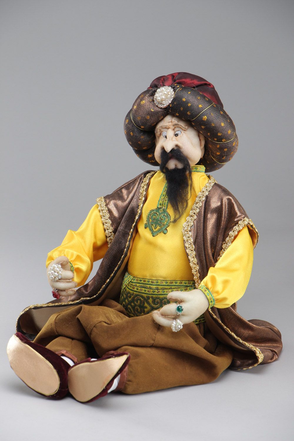 Handgemachte Interieur Puppe Sheikh aus Kapron mit Polyester Füllung im orientalischen Stil foto 2