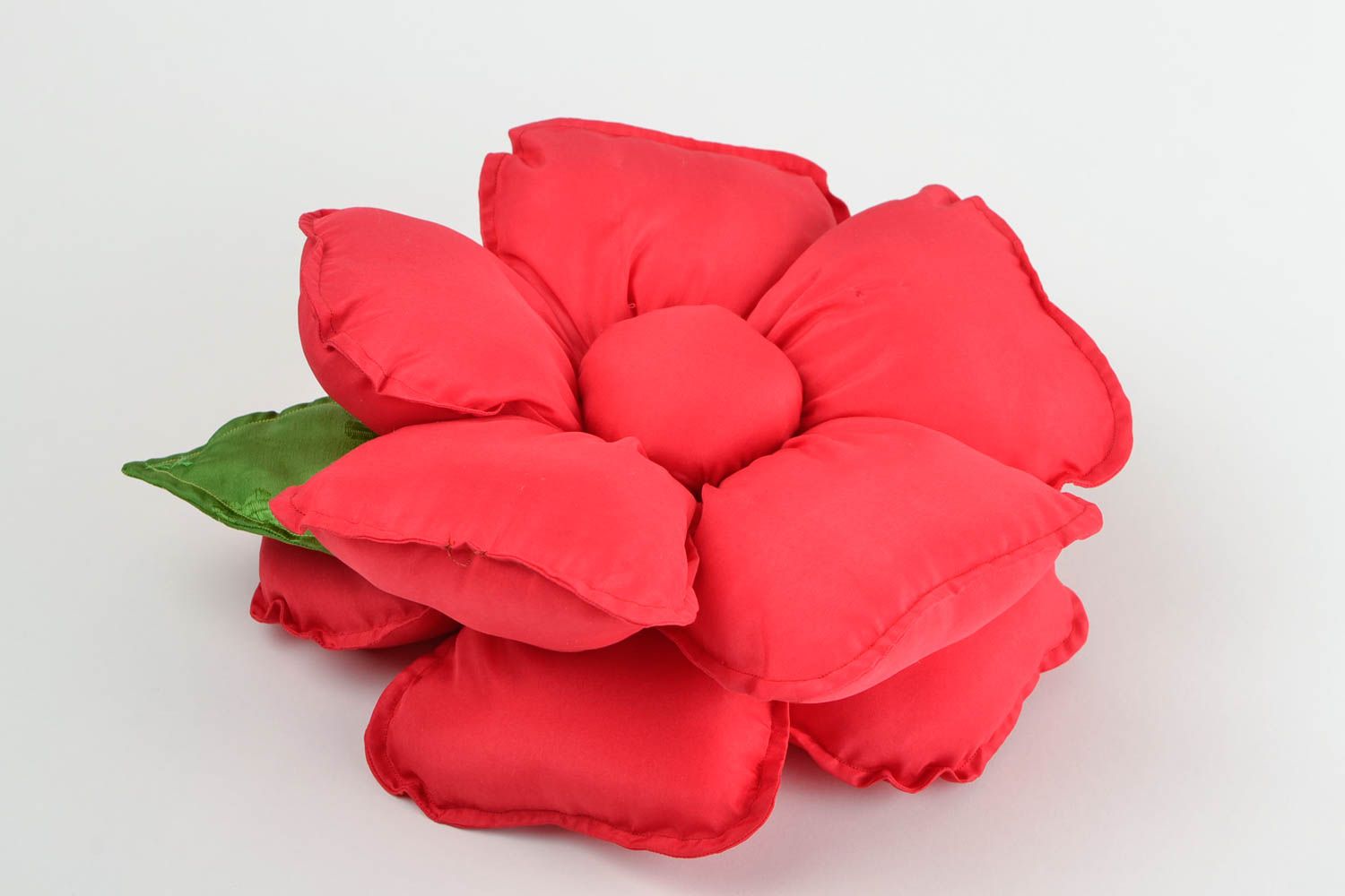 Подушка цветок ручной работы декоративная подушка мак диванная подушка фото 5