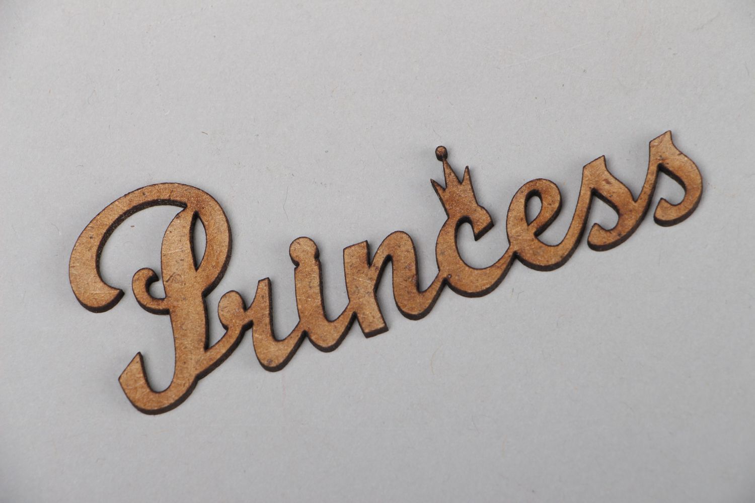 Plywood chipboard lettering for decor Princess photo 1