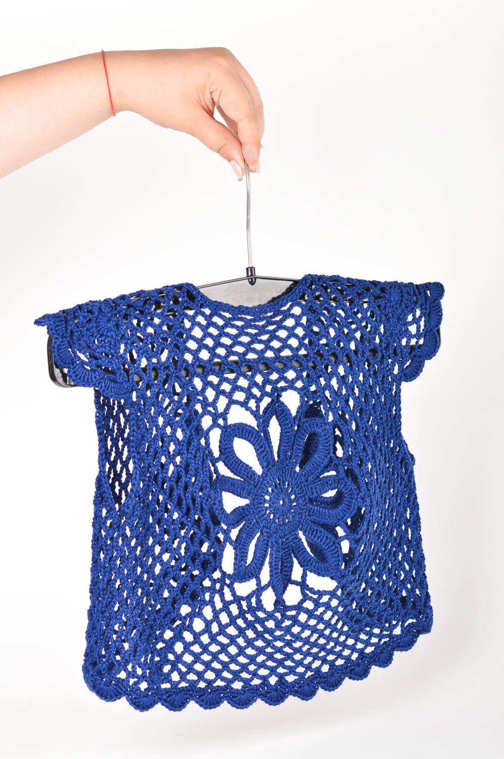 Chaleco tejido a crochet artesanal calado ropa para niña regalo original foto 1