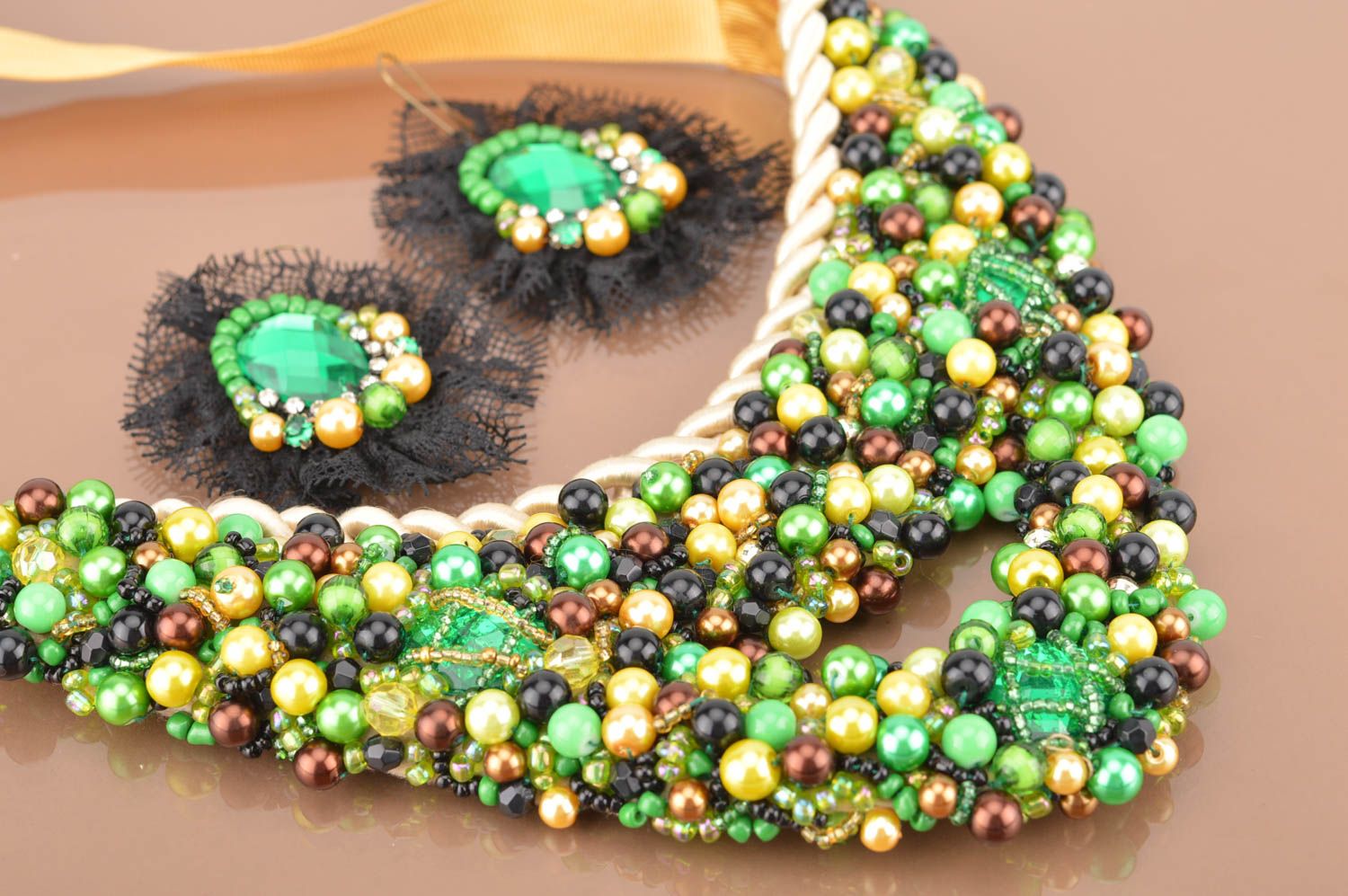 Damen Collier Ohrringe Frauen Designer Schmuck Halskette für Frauen modisch fein foto 5