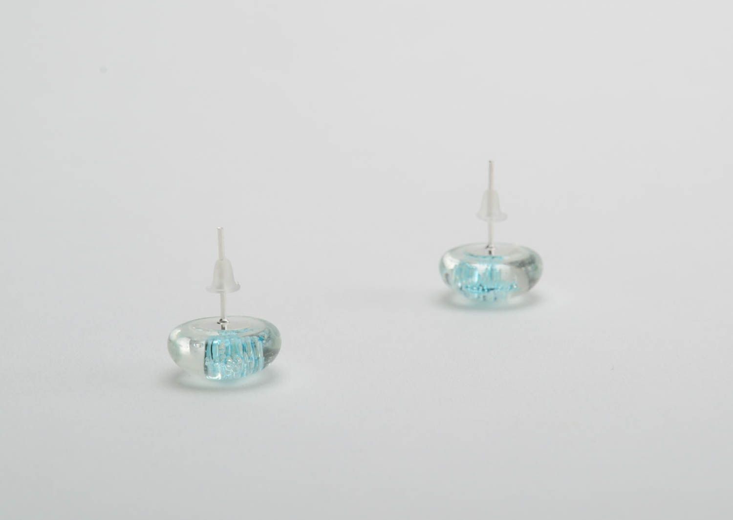 Handmade fusing glass earrings designer beautiful tender accessory photo 4