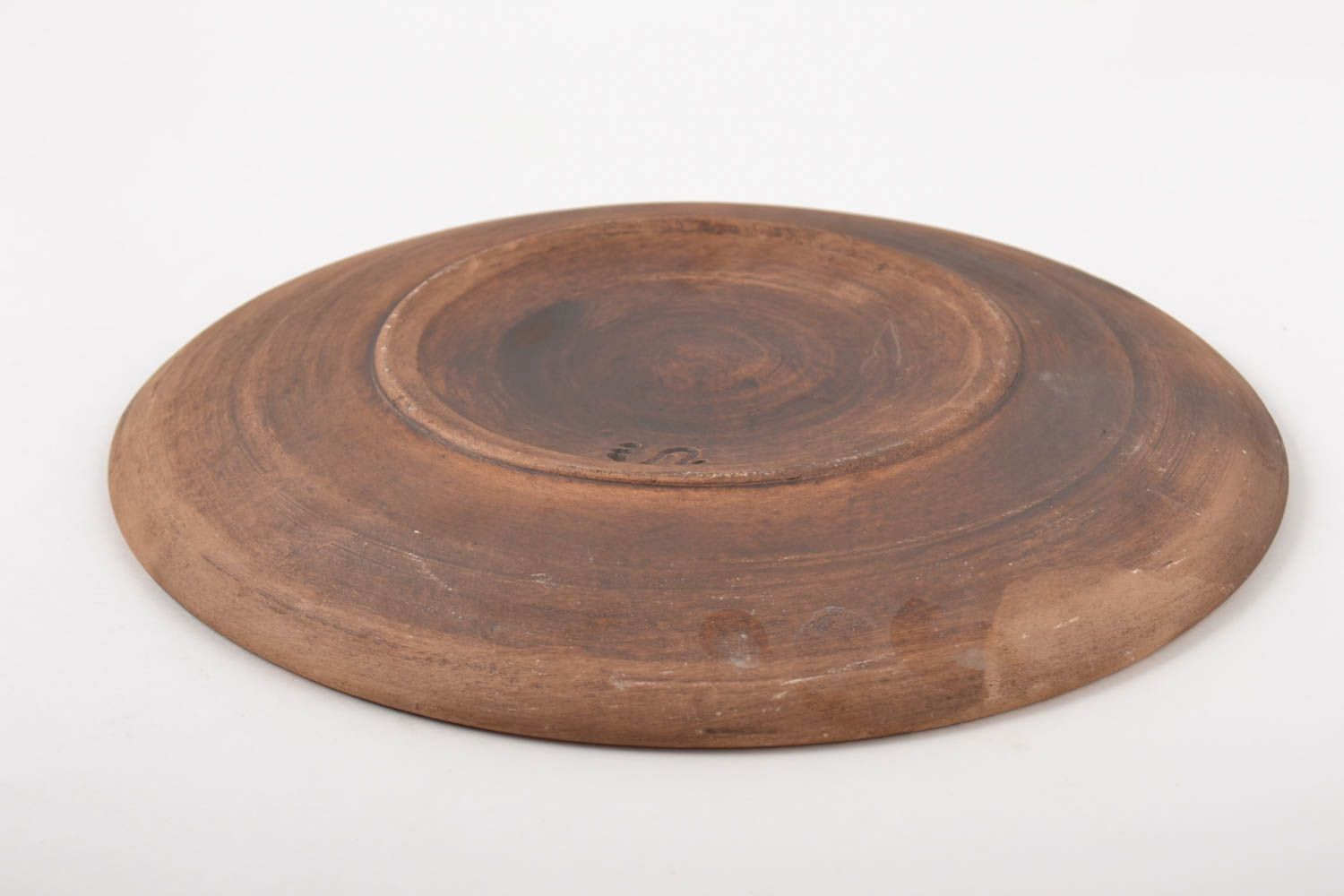 Керамическая тарелка ручной работы глиняная посуда расписная тарелка Велосипеды фото 4