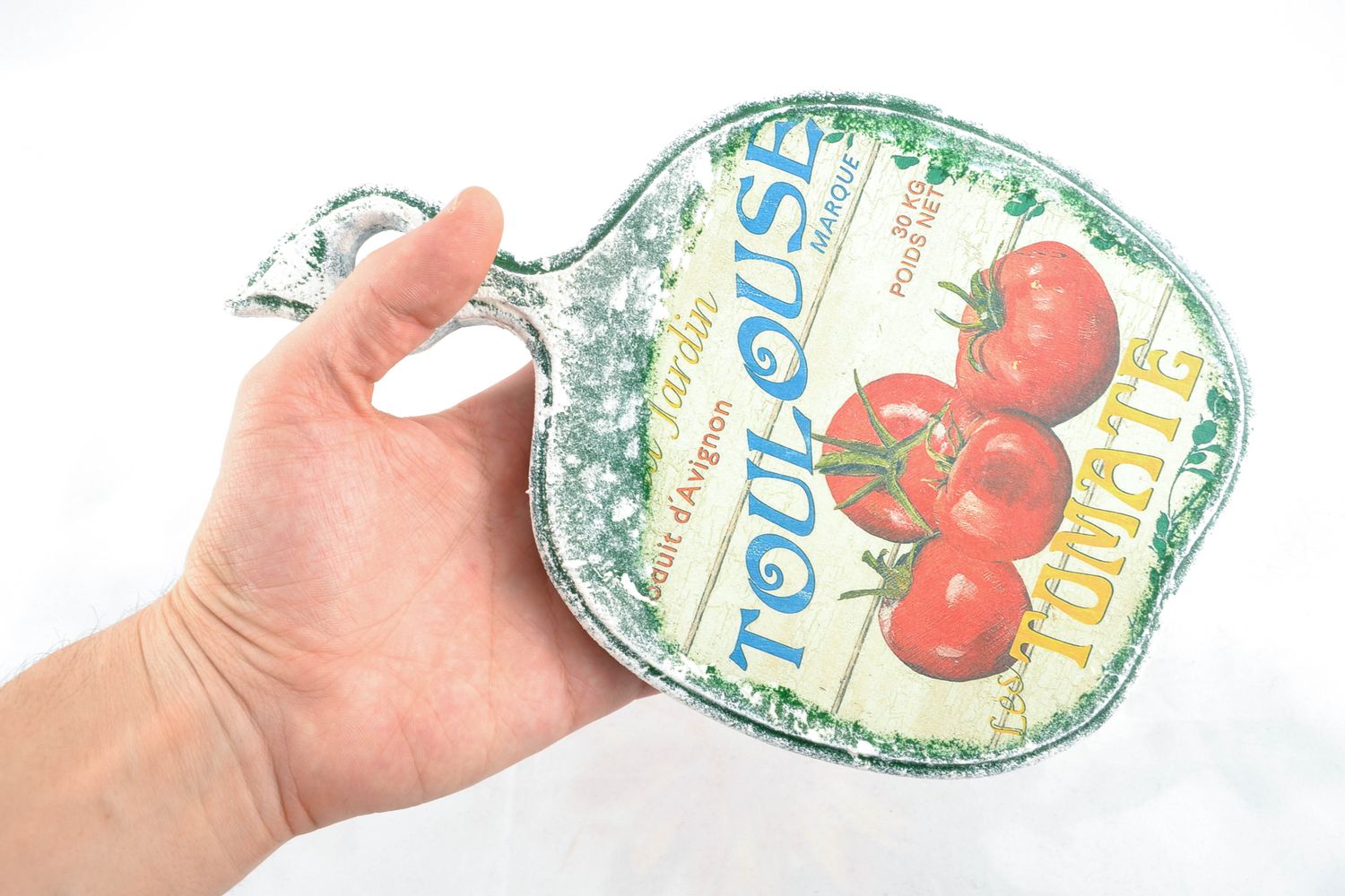 Planche à découper serviettage faite main Tomates photo 1