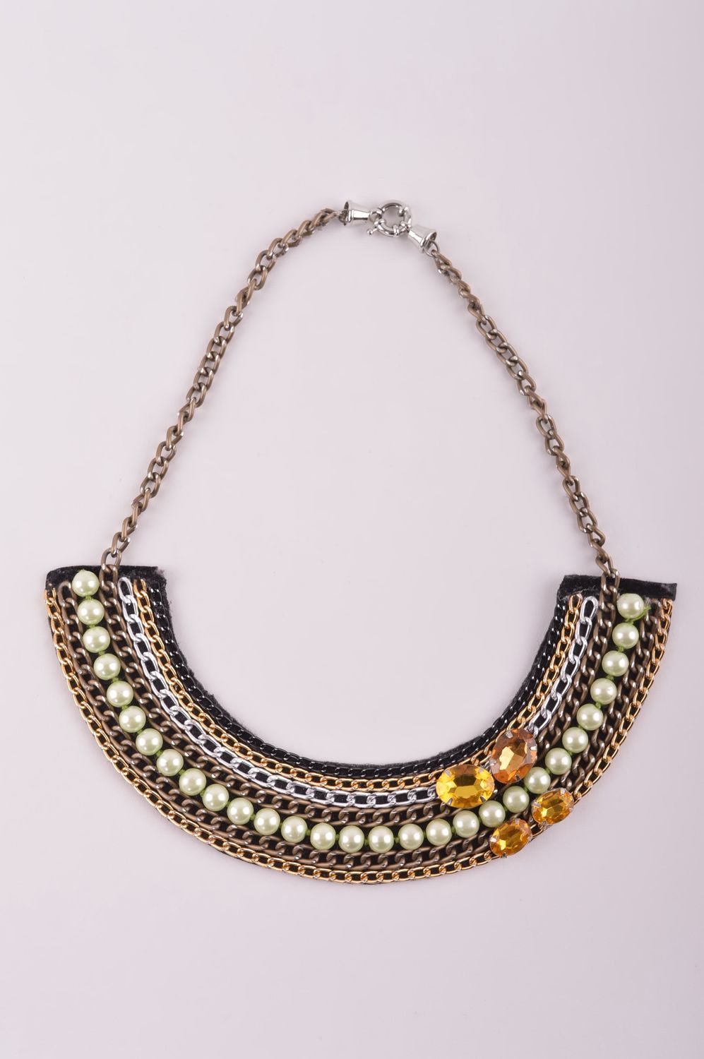 Handmade fashion necklace beaded necklace crystal necklace fashion jewelry  photo 2
