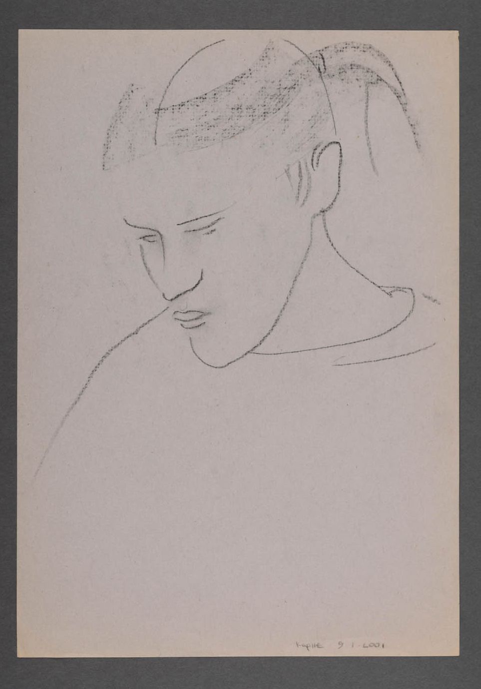 Portrait einer Frau Bleistift, Papier foto 1