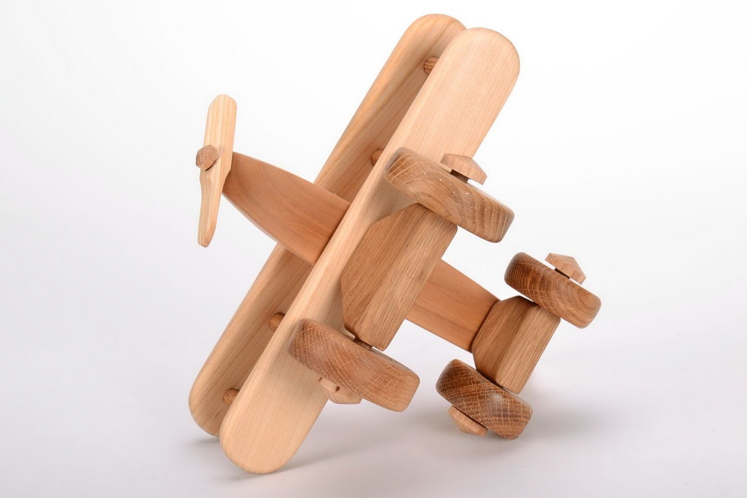 Avion en bois brut jouet pour enfant photo 5