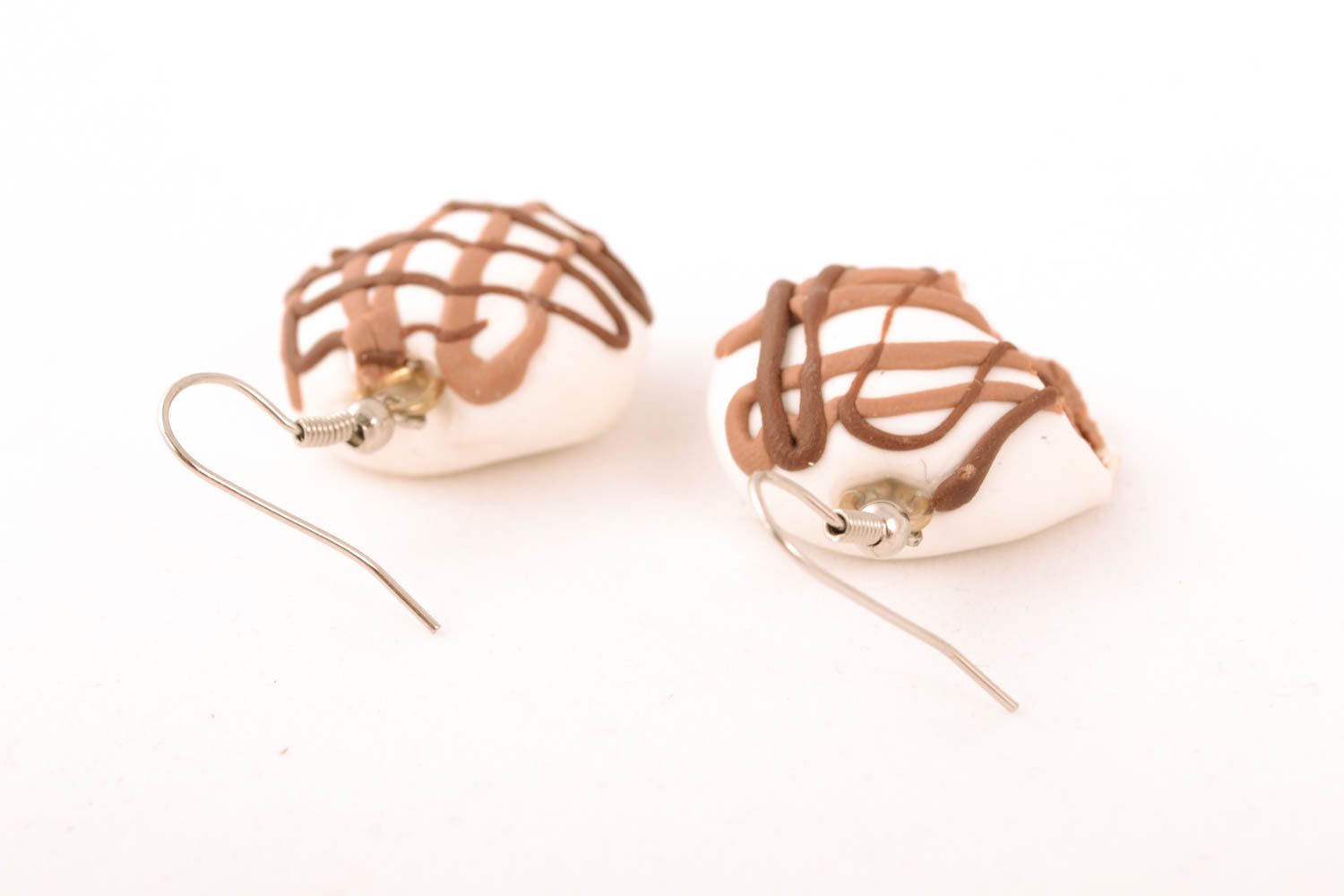 Stilvolle Ohrringe Kuchen aus Ton foto 1