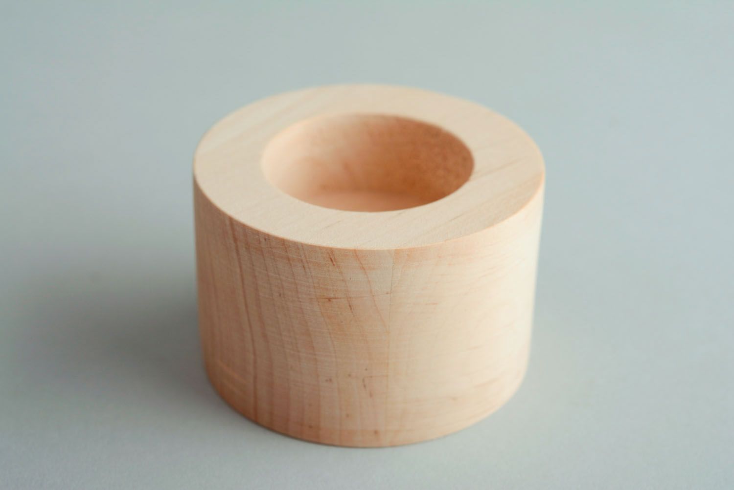 Wooden blank candle holder photo 1