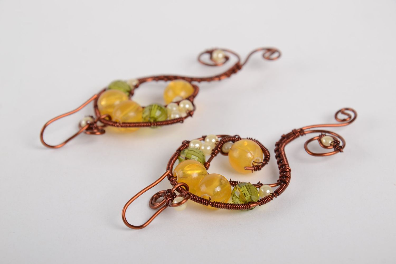 Handmade elegant jewelry stylish beaded earrings unusual cute earrings photo 3