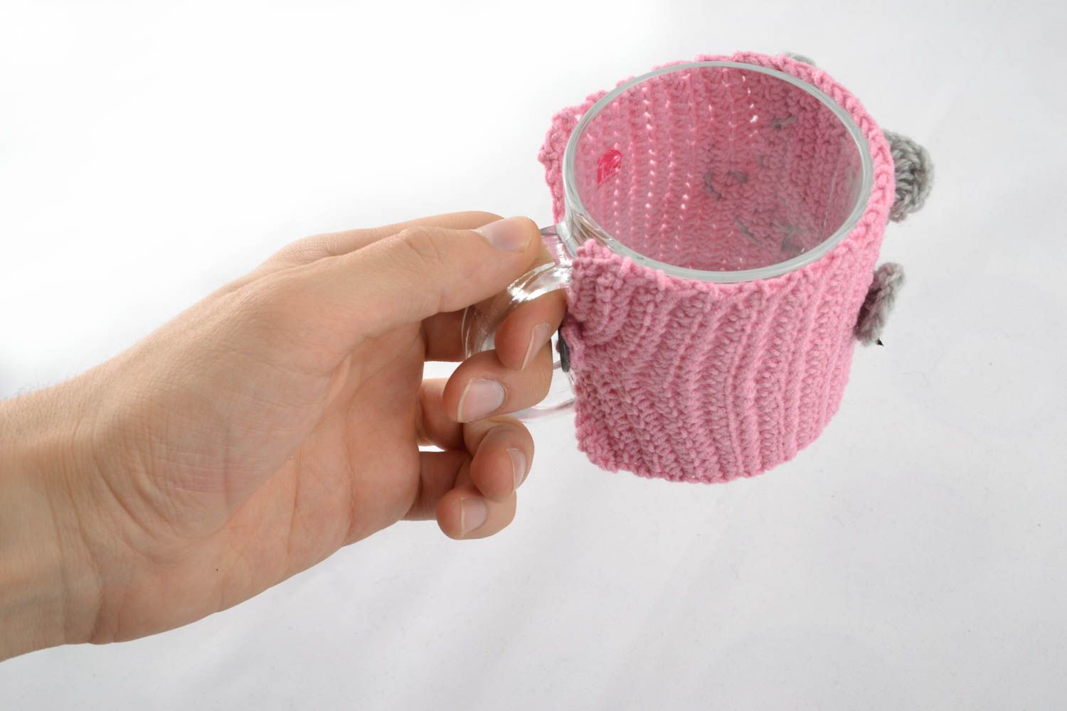 Cup with crochet cozy photo 5