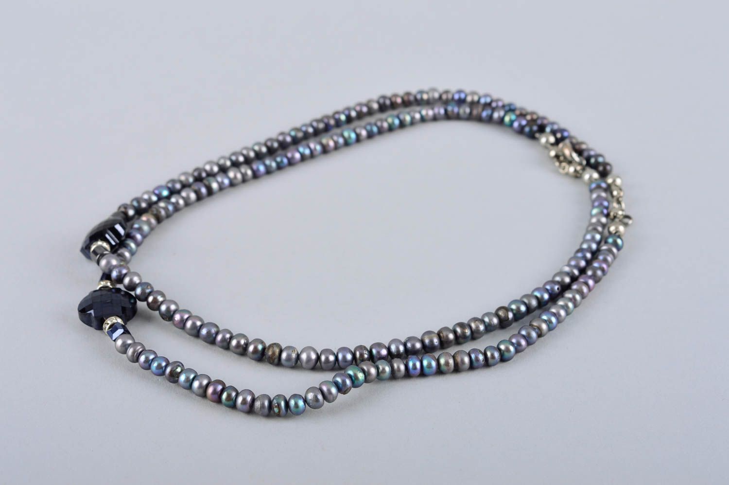 Dunkle schöne handgemachte Halskette für Frauen Damen Collier Frauen Accessoire foto 5