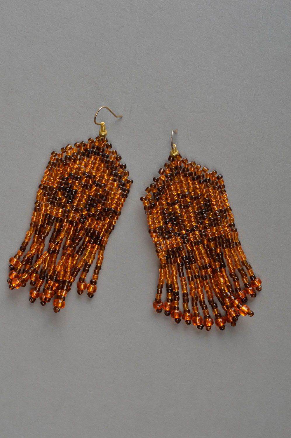 Seed bead earrings handcrafted jewelry tassel earrings best gift for women photo 2