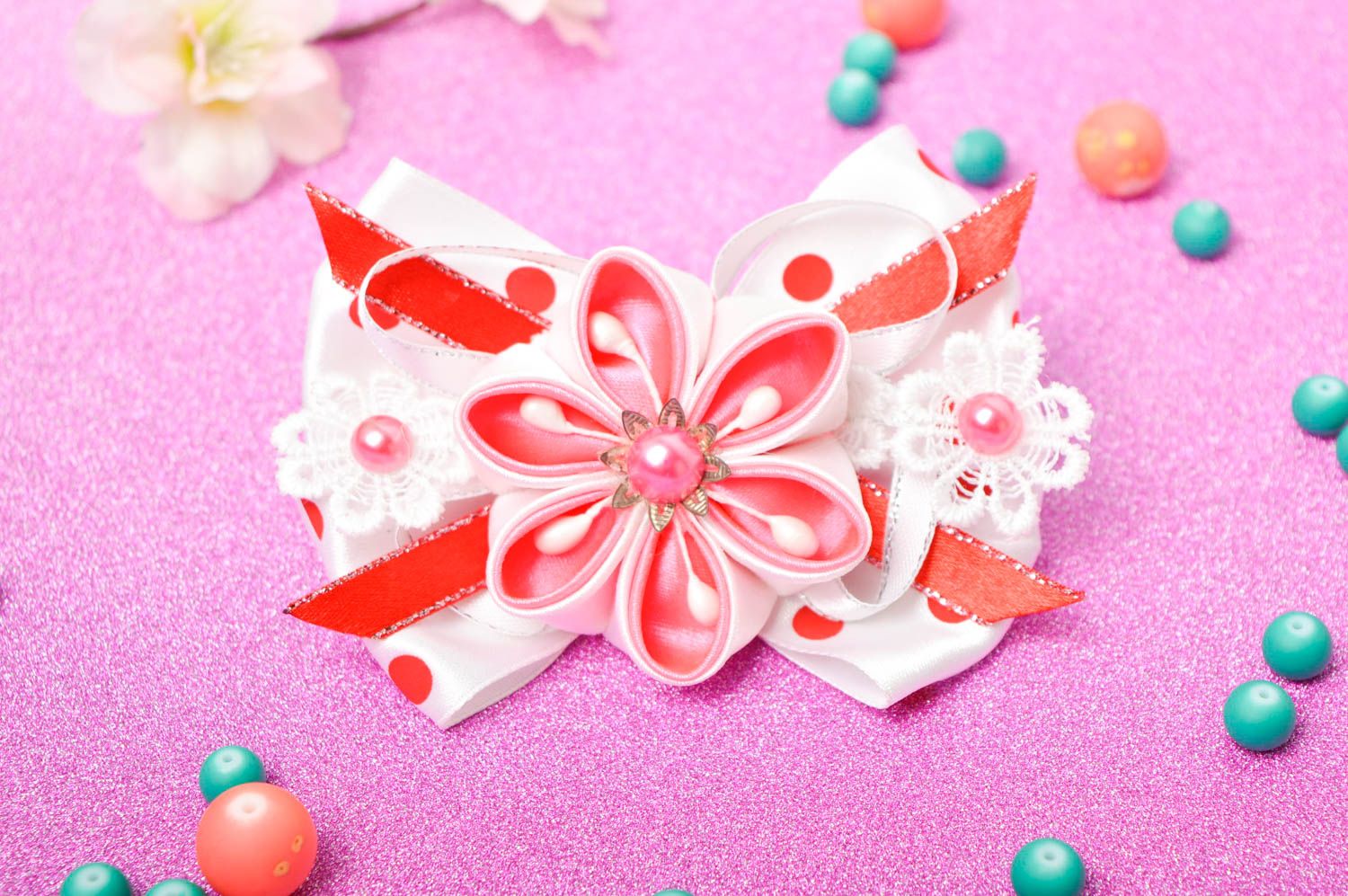 Delicate baby scrunchy handmade hair accessories for children hair ornaments photo 1