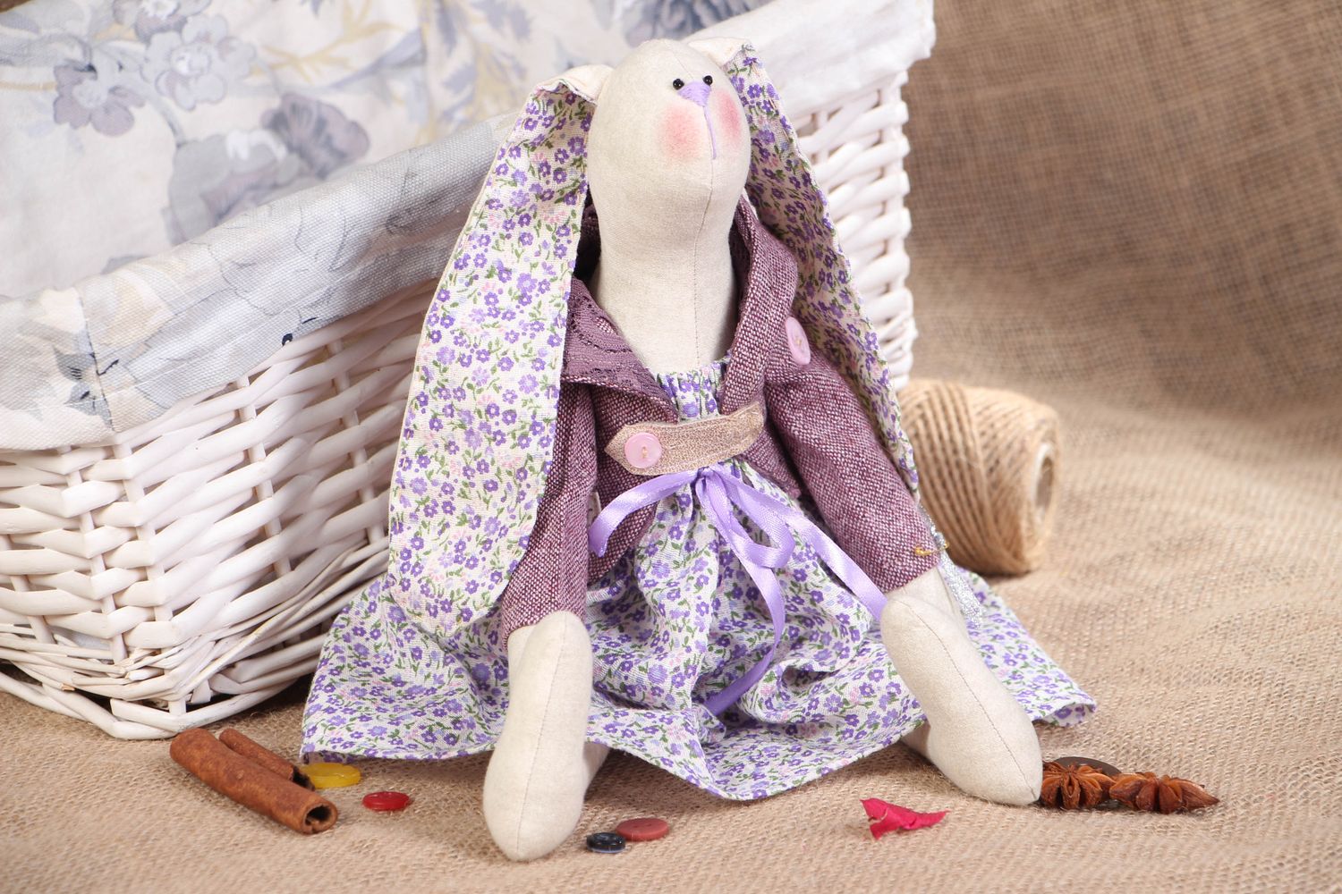 Designer fabric toy Rabbit photo 5