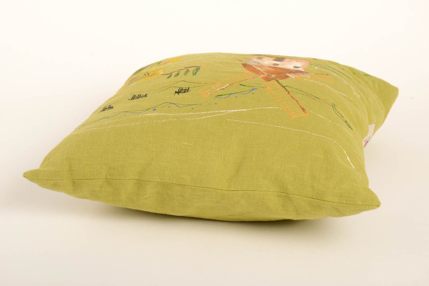 Deko Kissen handmade schönes Kissen kreative Geschenkidee Sofa Kissen olivgrün foto 5