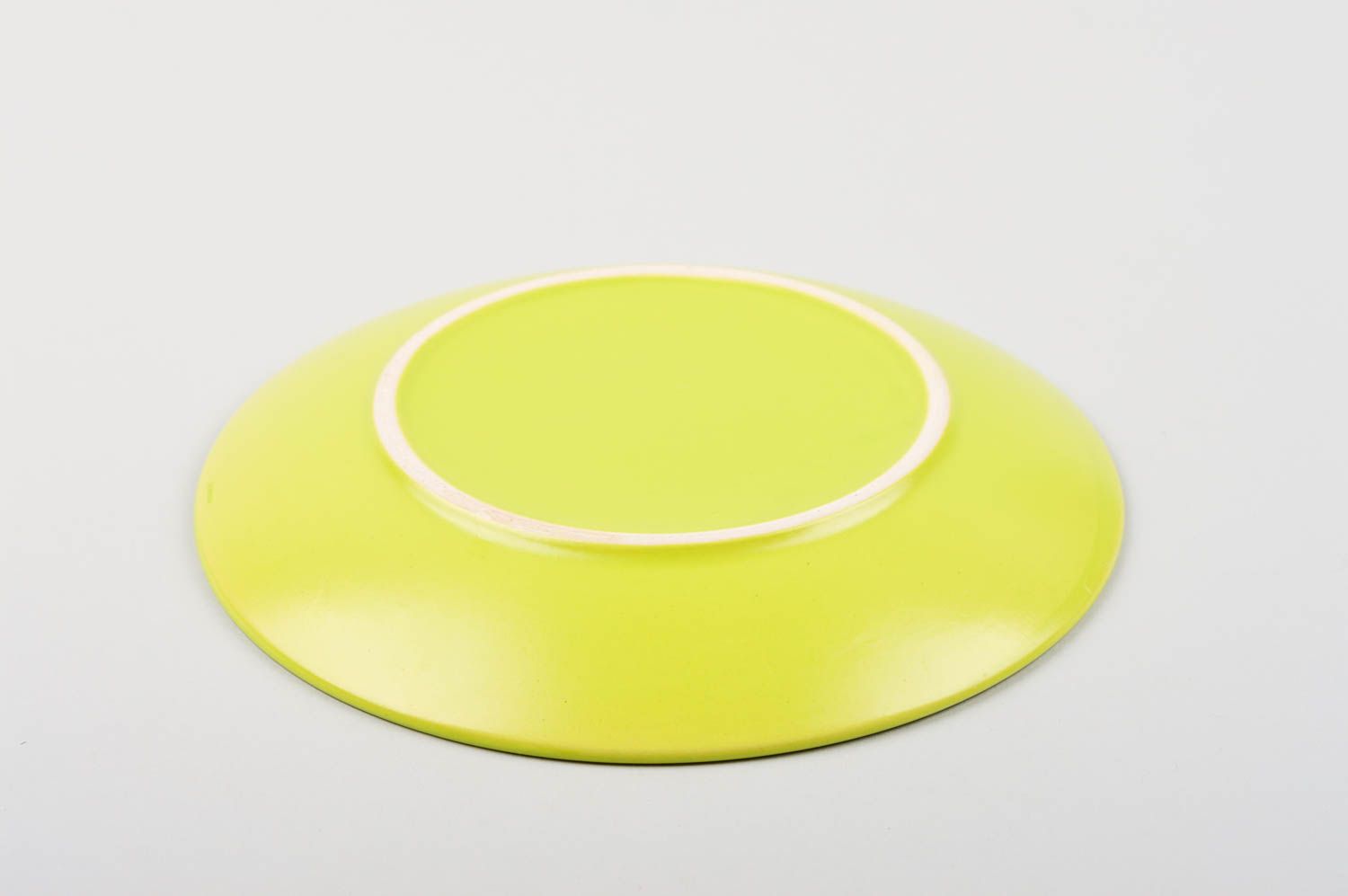 Расписная тарелка ручной работы глиняная посуда керамическая тарелка Девушка фото 5