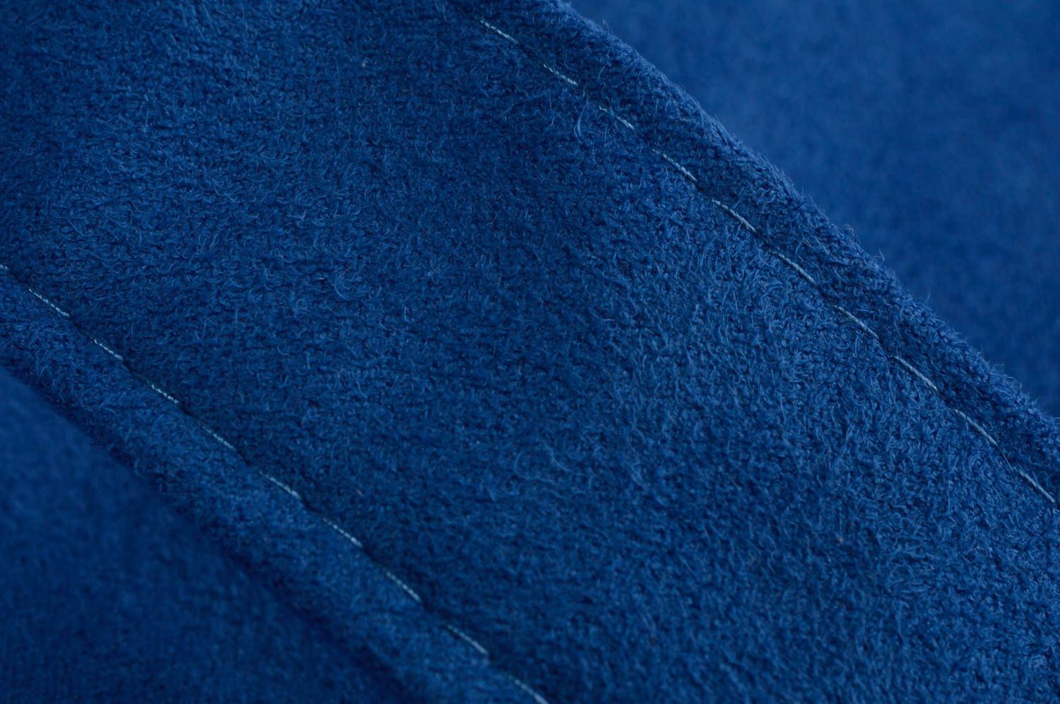 Сумка ручной работы из искусственной замши с внутренним карманом синяя большая фото 5