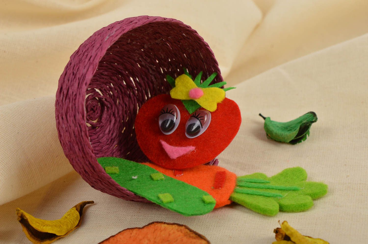 Магниты ручной работы магниты для детей фетровые игрушки в виде овощей набор фото 1