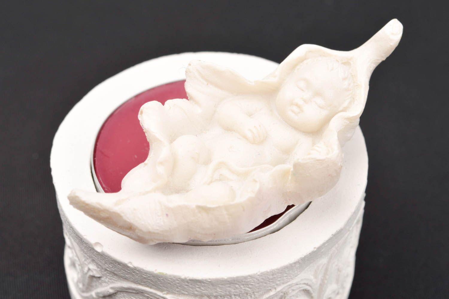 Figura de bebé decorativa figura hecha a mano de yeso adorno para la casa foto 1