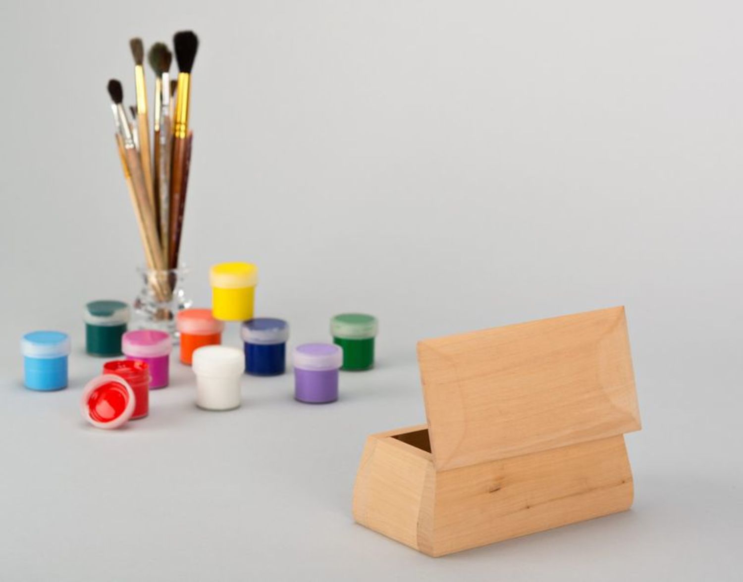 Caja de madera para creatividad foto 1