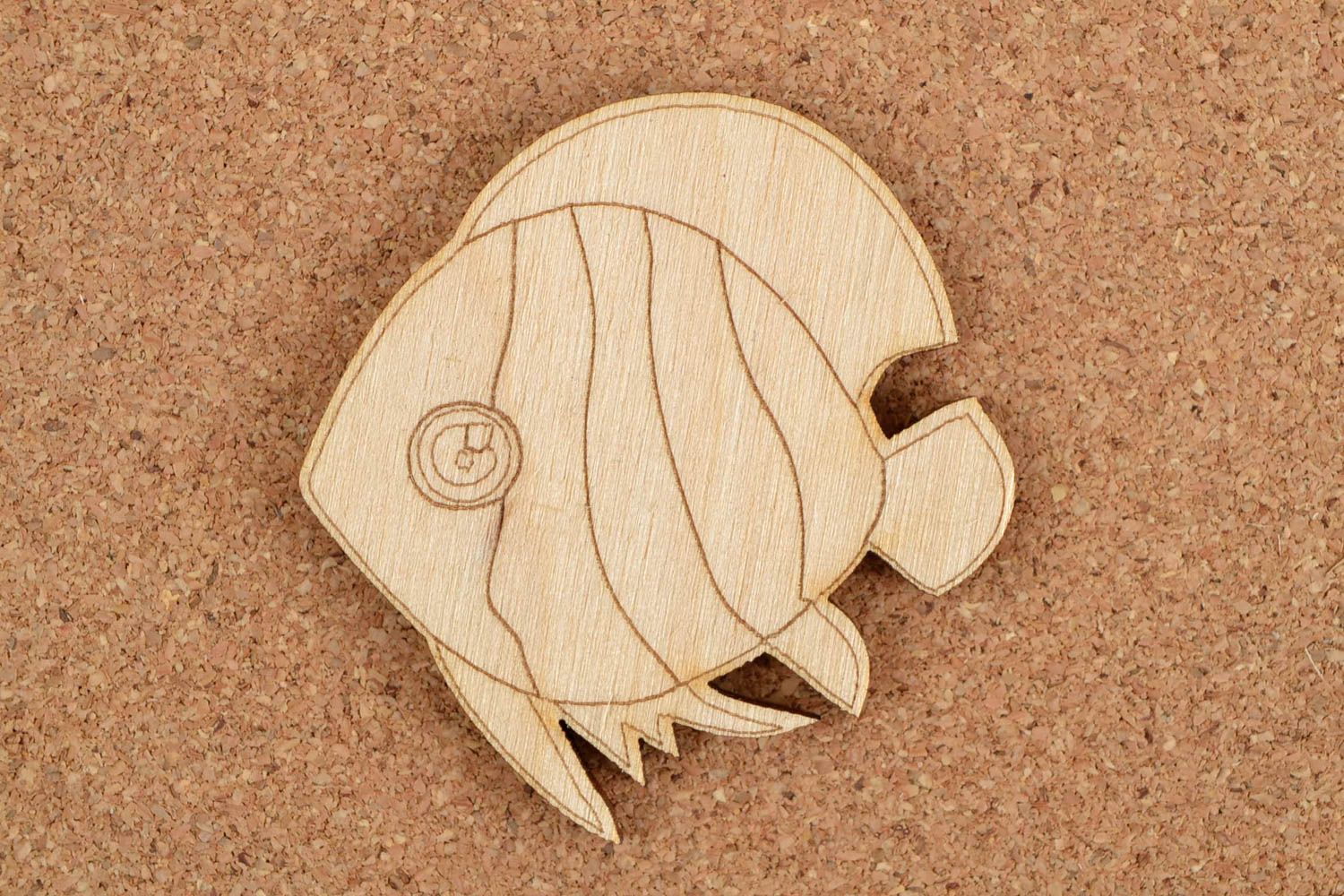 Rohling zum Bemalen handmade Miniatur bemalen stilvoll Fisch Figur ungewöhnlich foto 1