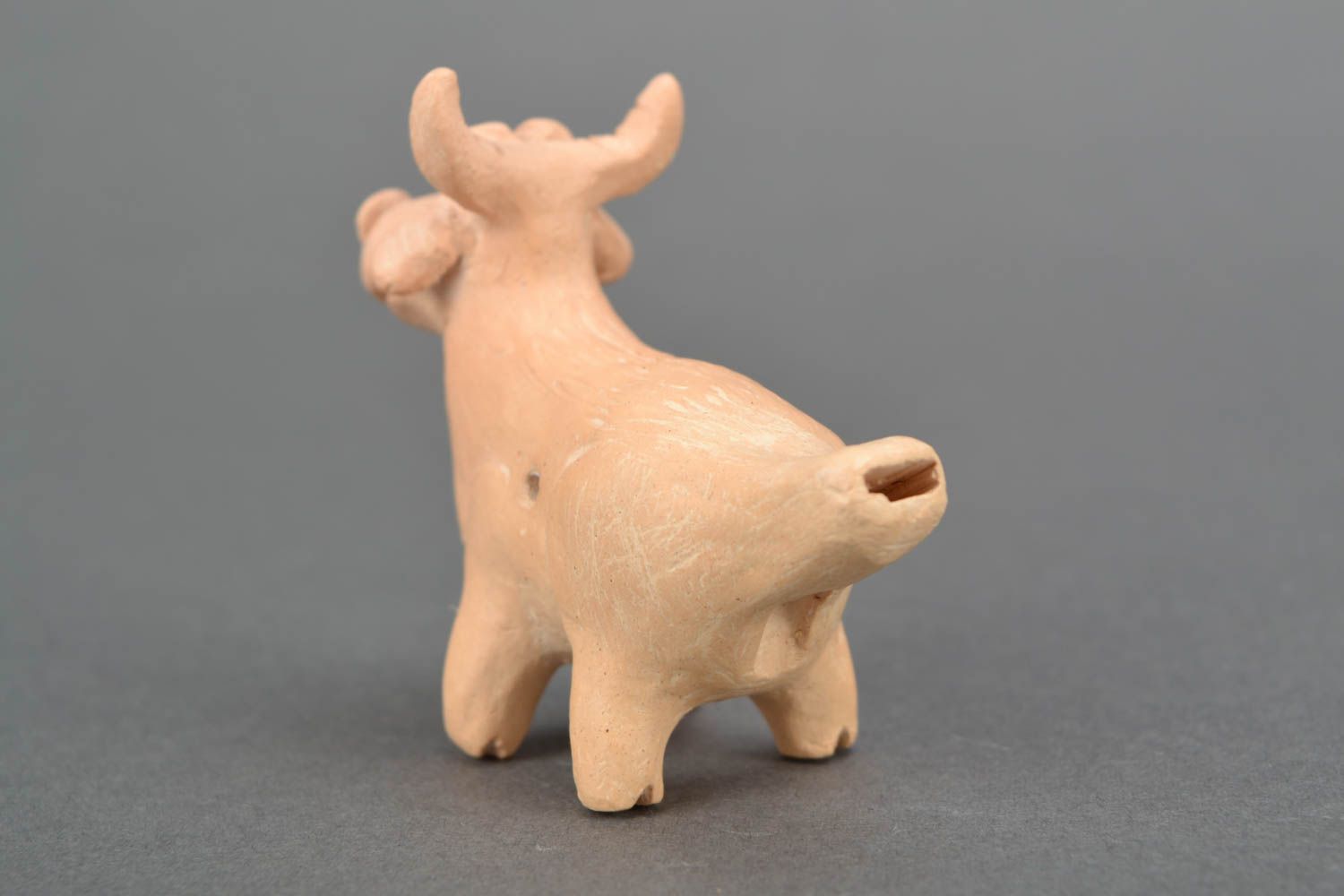 Handmade ceramic whistle Cow photo 4