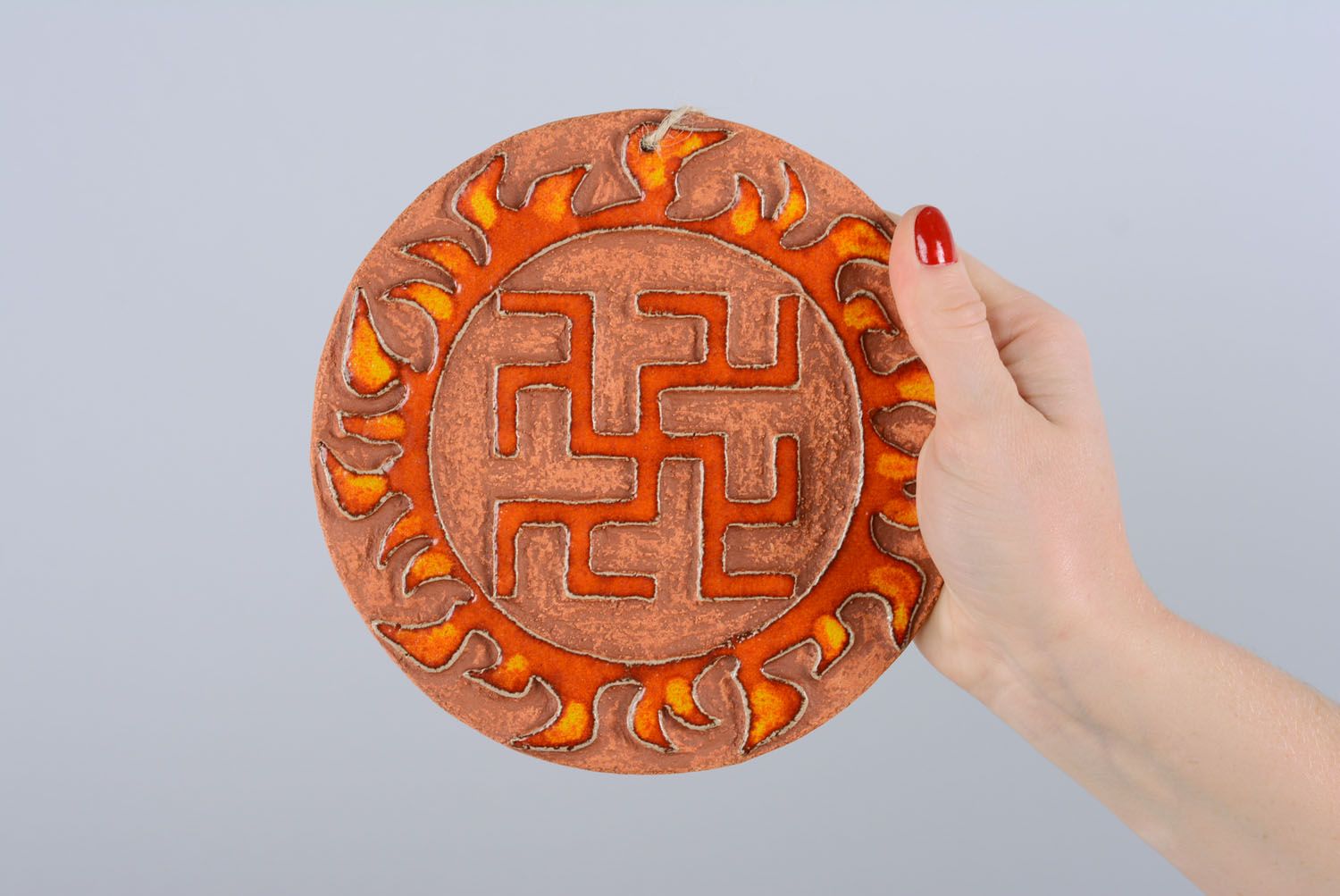 Ceramic handmade pendant photo 3