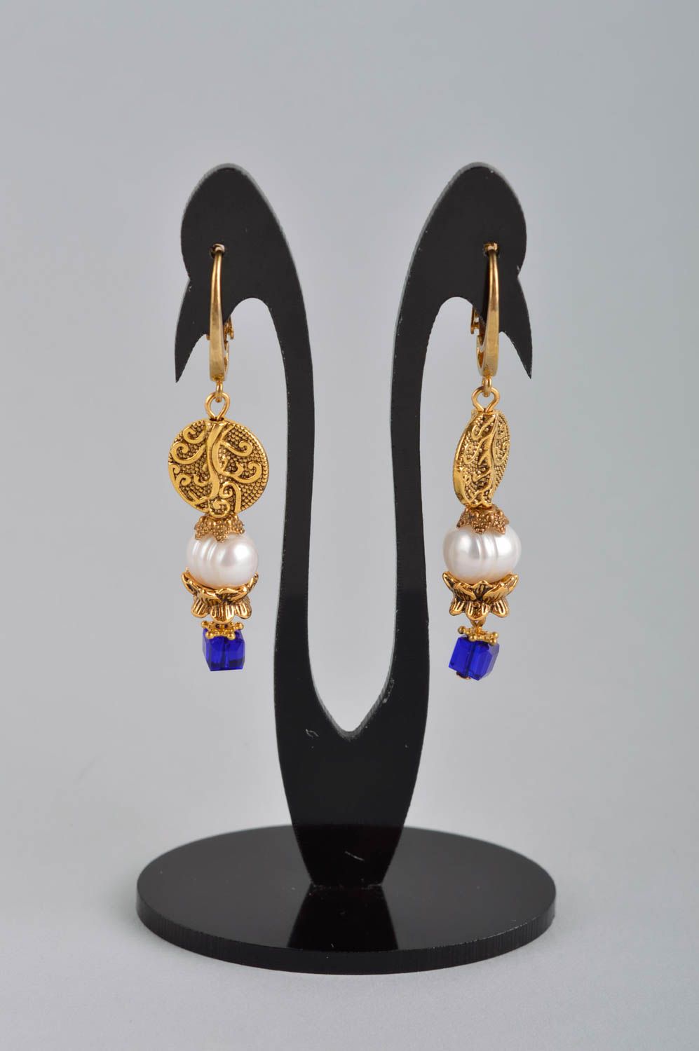 Handmade jewelry pearl earrings designer accessories earrings for girls photo 2