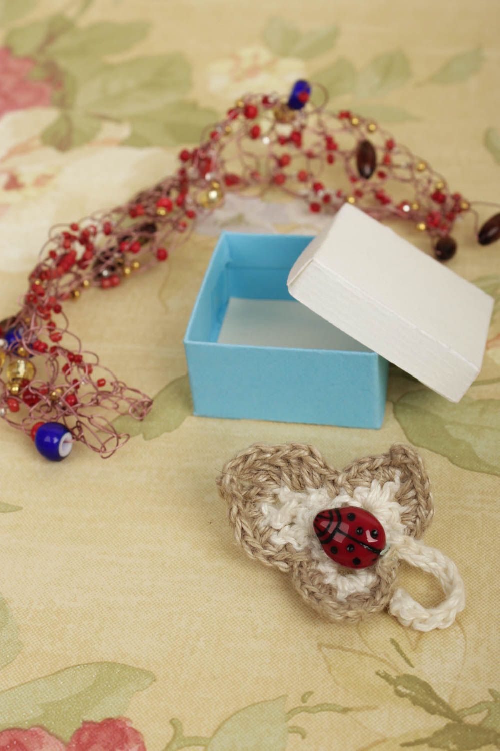 Handmade designer stylish jewelry stylish crocheted brooch flower brooch photo 1