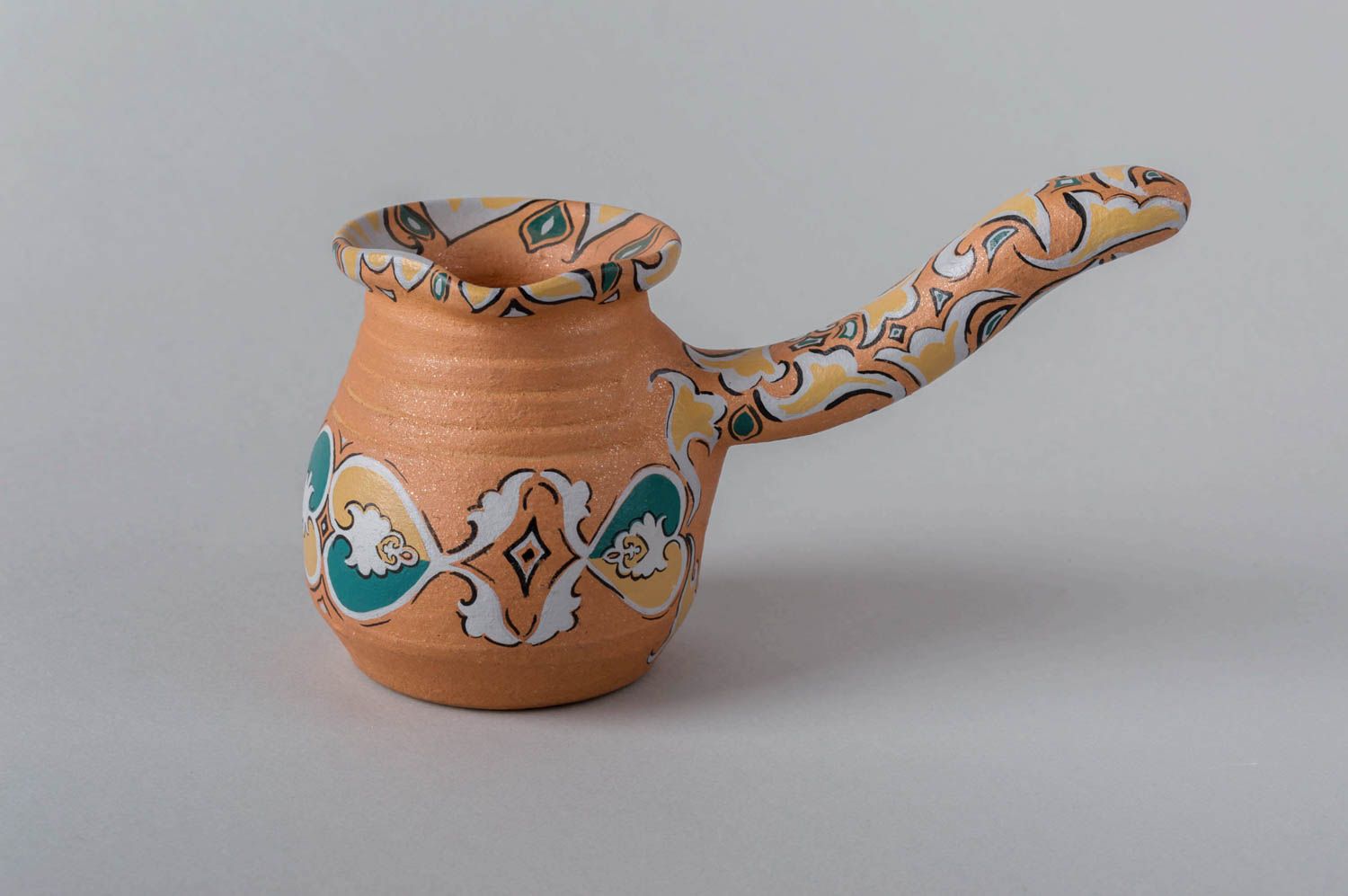Cezve en céramique fait main Pot à café Ustensile de cuisine style ethnique photo 2