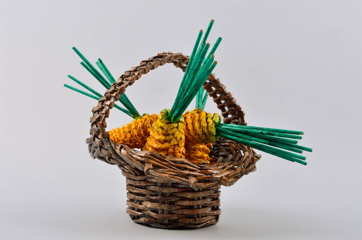 Handmade decorative basket paper basket home idea decorative use only photo 3