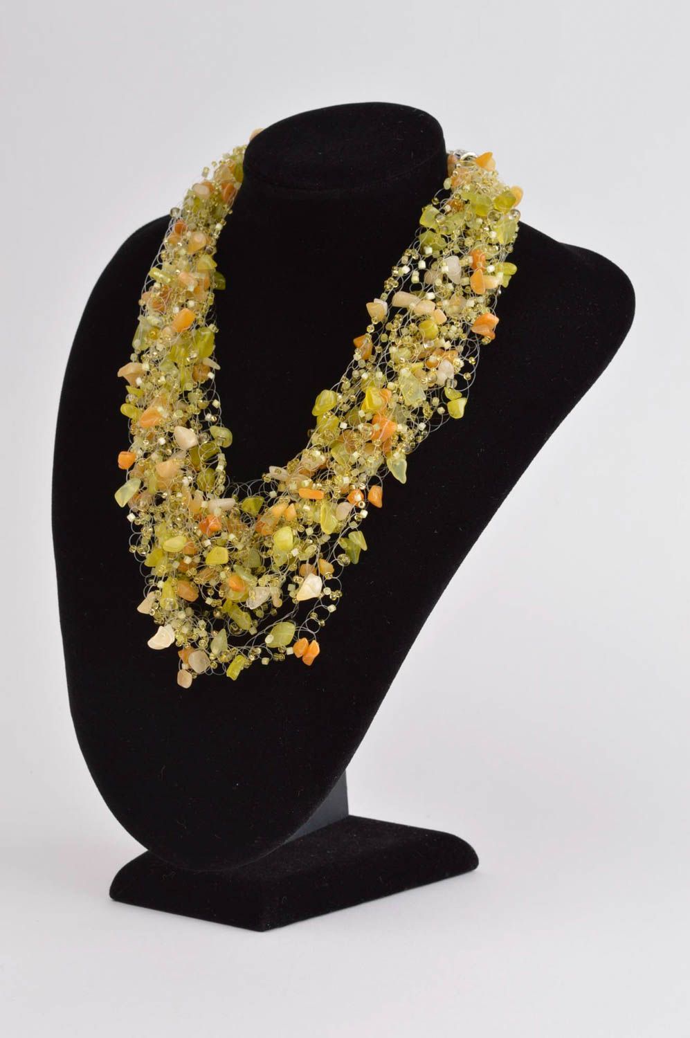 Beautiful handmade beaded necklace fashion accessories artisan jewelry photo 1