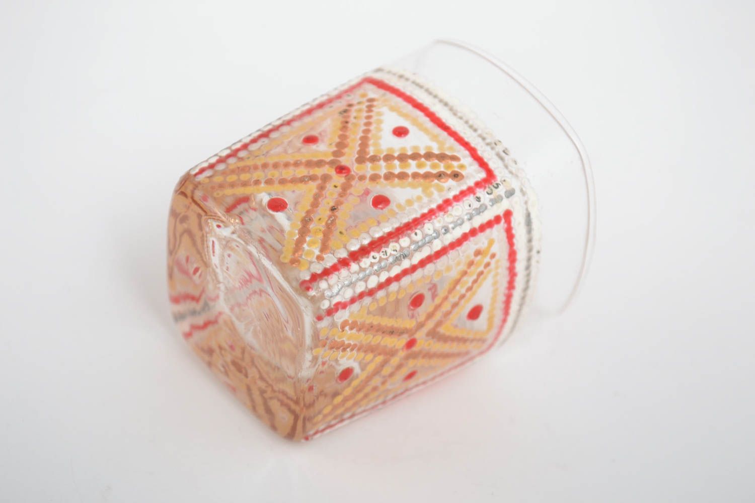Copa de cristal hecha a mano con pintura regalo original utencilio de cocina foto 4