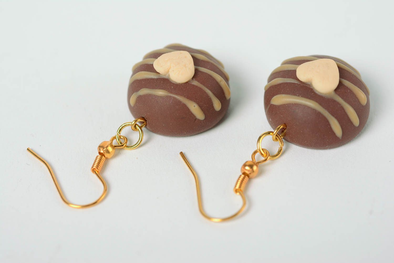 Bonbons Ohrringe aus Polymer Ton schön leicht Damen Schmuck handgeamcht foto 4