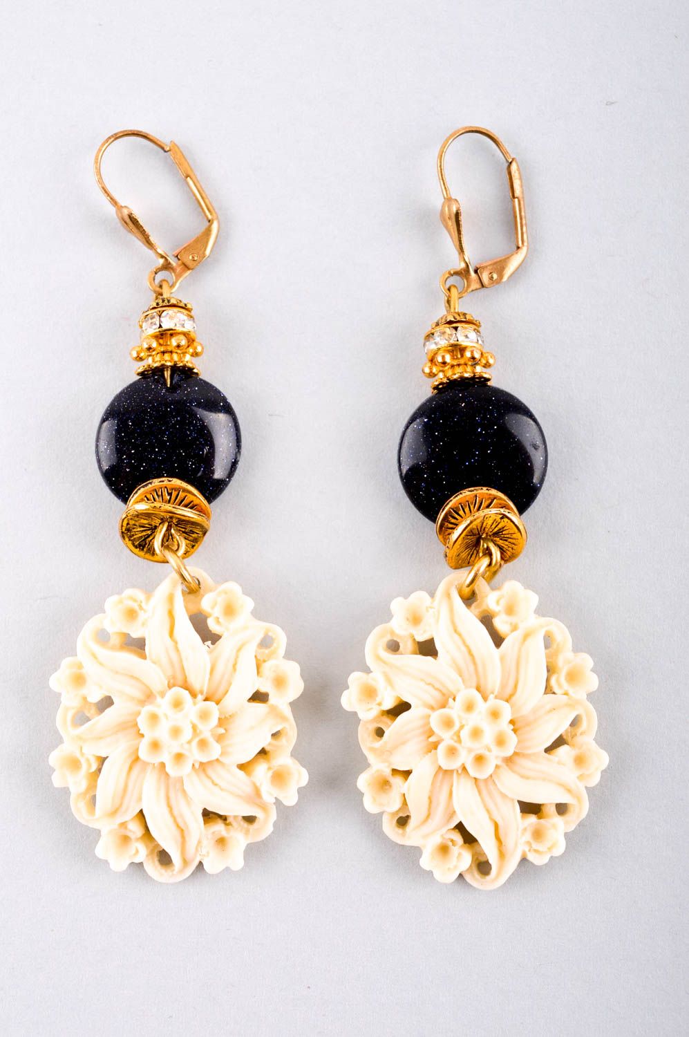 Stylish handmade beaded earrings gemstone earrings fashion accessories photo 3