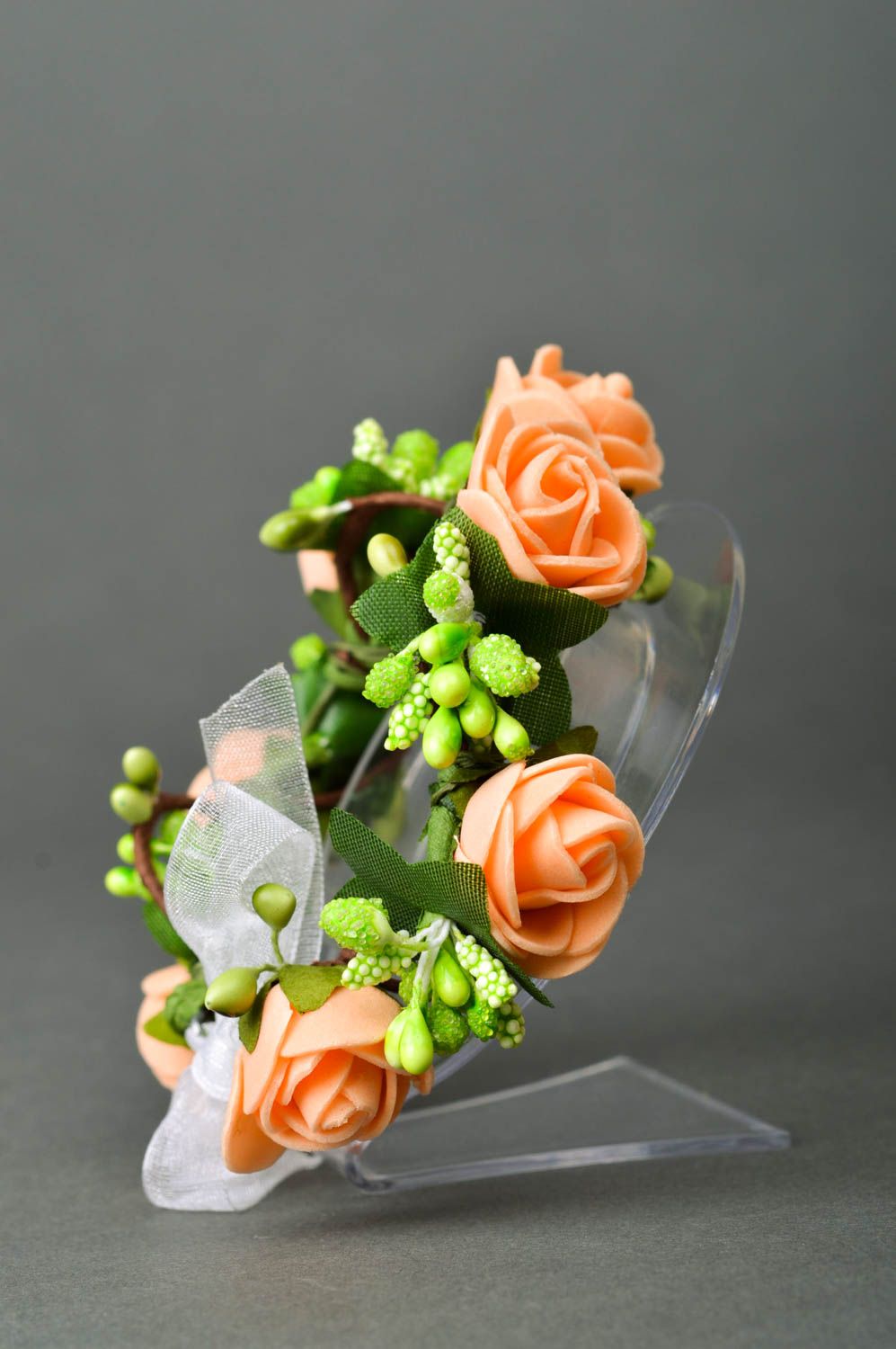 Pulsera con flores hermosa hecha a mano accesorio de moda bisutería de mujer  foto 2
