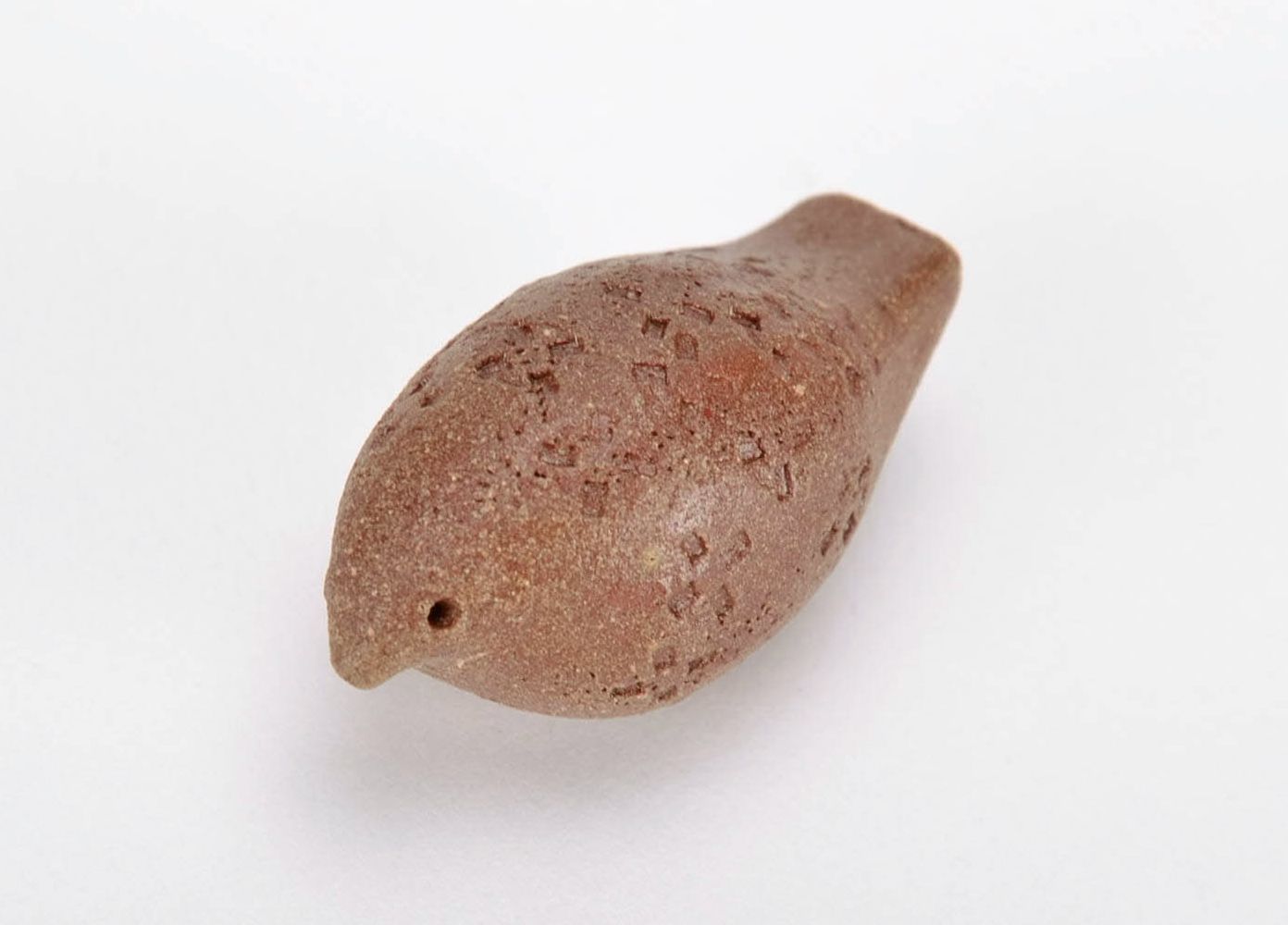 Handmade clay penny whistle photo 3